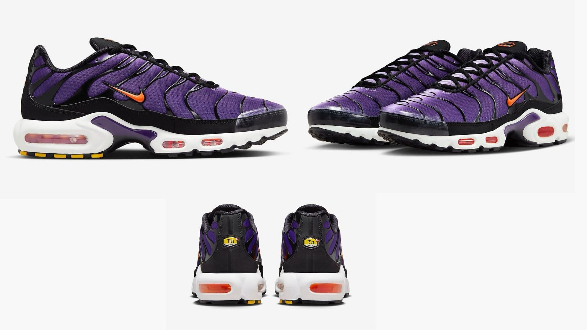 Here&#039;s a detailed look at the Nike Air Max Plus Voltage Purple sneakers (Image via Nike)