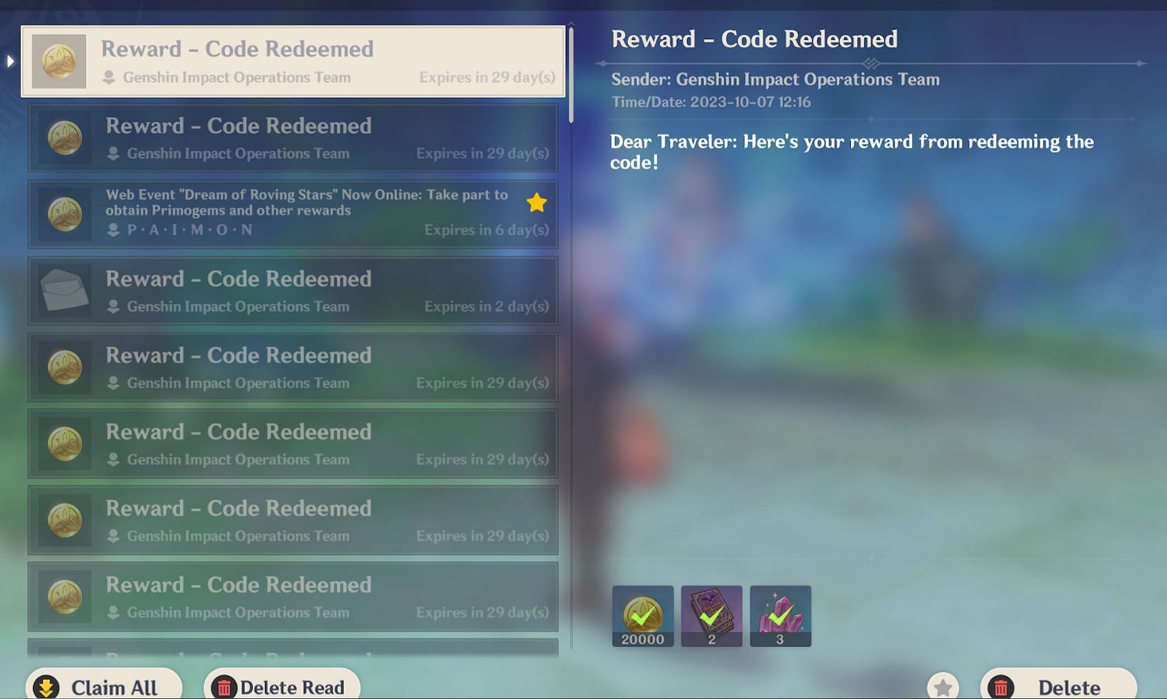 4.1 Redeem Codes List and Rewards