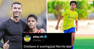 "Jr scoring just like his dad", "GOAT in progress" - Fans react as Cristiano Ronaldo's son scores brace for Al-Nassr U13 team against Al Fateh