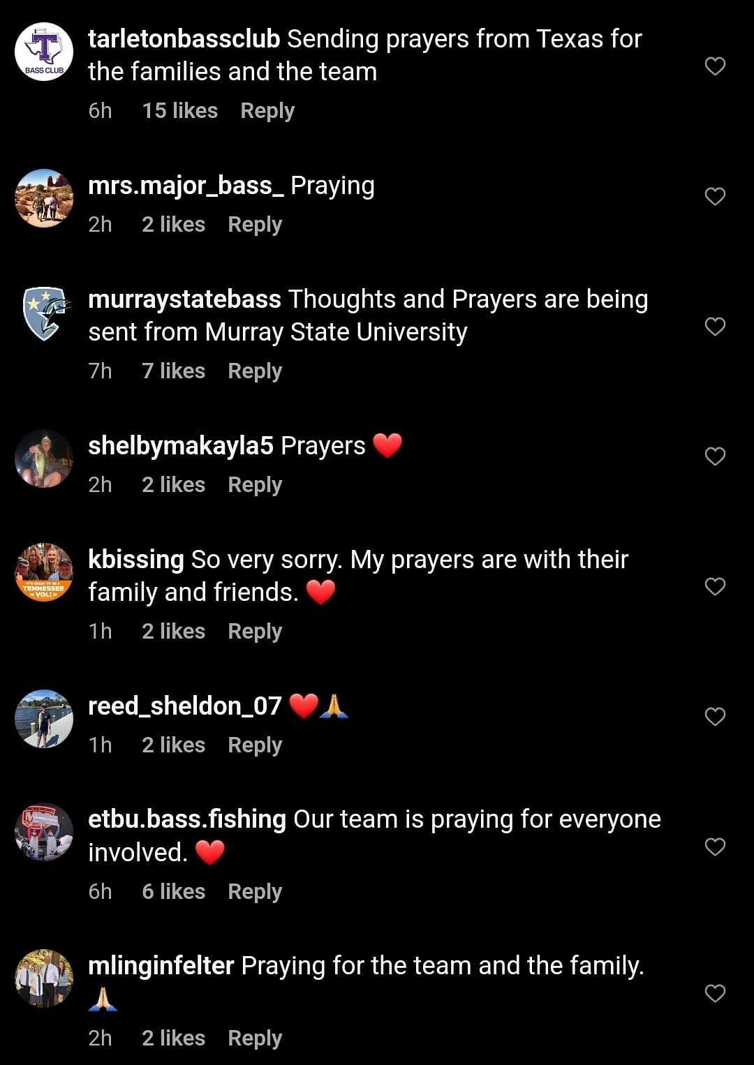 Netizens pay tribute following the death of the Purdue University students (Image via collegiatebass/Instagram)