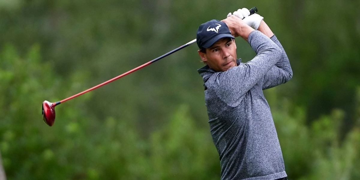 Rafael Nadal playing Golf