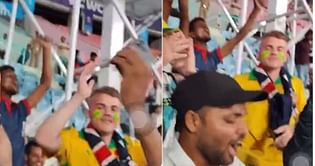 World Cup 2023 : AUS vs SL मैच में ऑस्ट्रेलियाई फैन ने 'गणपति बप्पा मोरिया' और 'भारत माता की जय' के लगाए नारे, देखें वीडियो