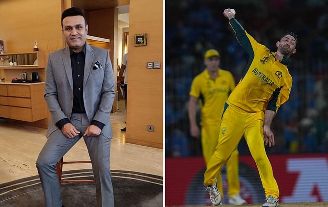 "It seemed as if he was Shane Warne" - Virender Sehwag on how Indian batters played Australia's Glenn Maxwell in 2023 World Cup tie