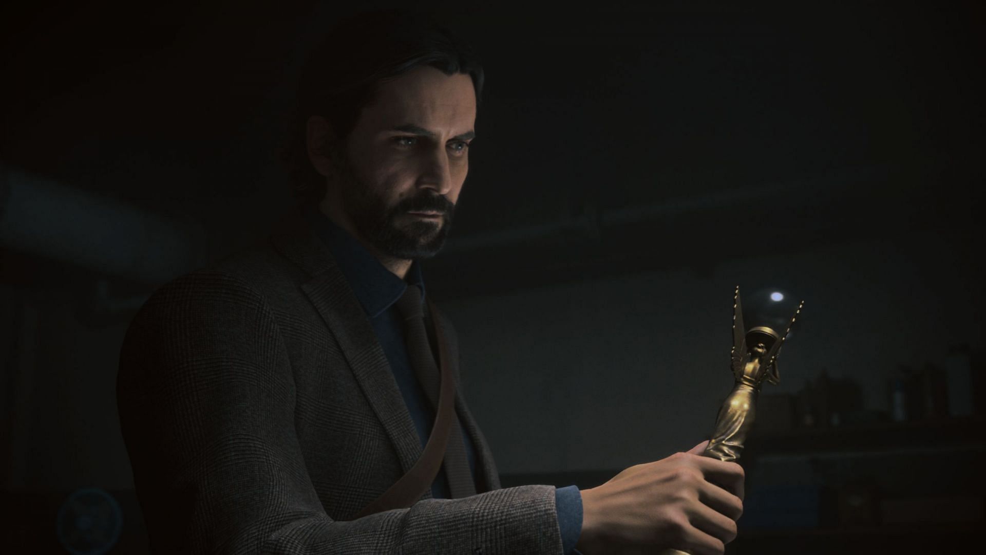 The Angel Lamp is one of the handful of new elements in the game (Screenshot via Alan Wake 2)