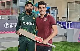"Gift from Babar Azam" - Rahmanullah Gurbaz thrilled to receive bat from Pakistan captain after PAK vs AFG 2023 World Cup clash