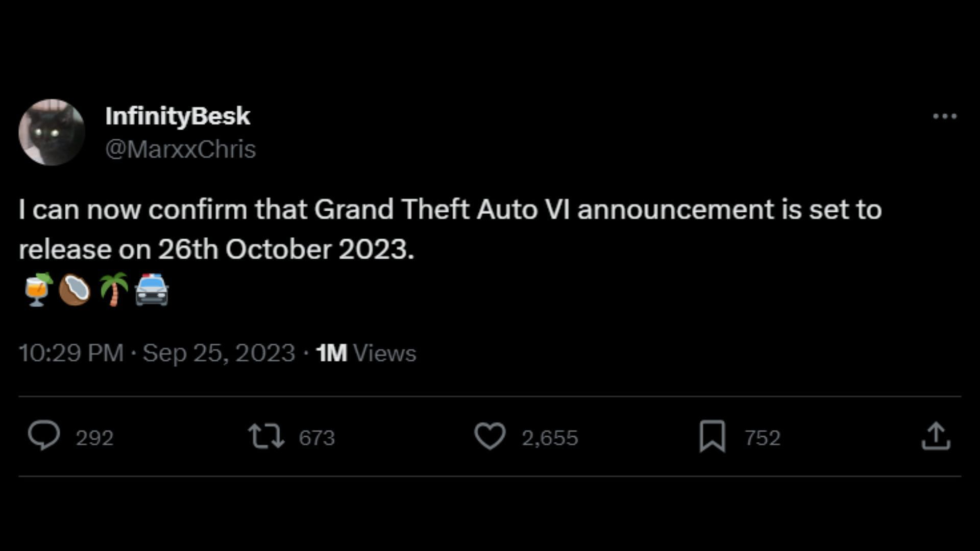 Grand Theft Auto 6 leaked trailer confirms release date