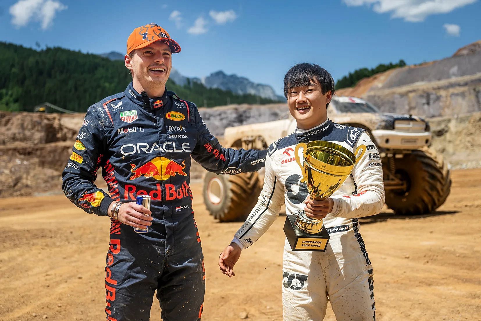 Max Verstappen and Yuki Tsunoda Copyright: Joerg Mitter / Red Bull Content Pool