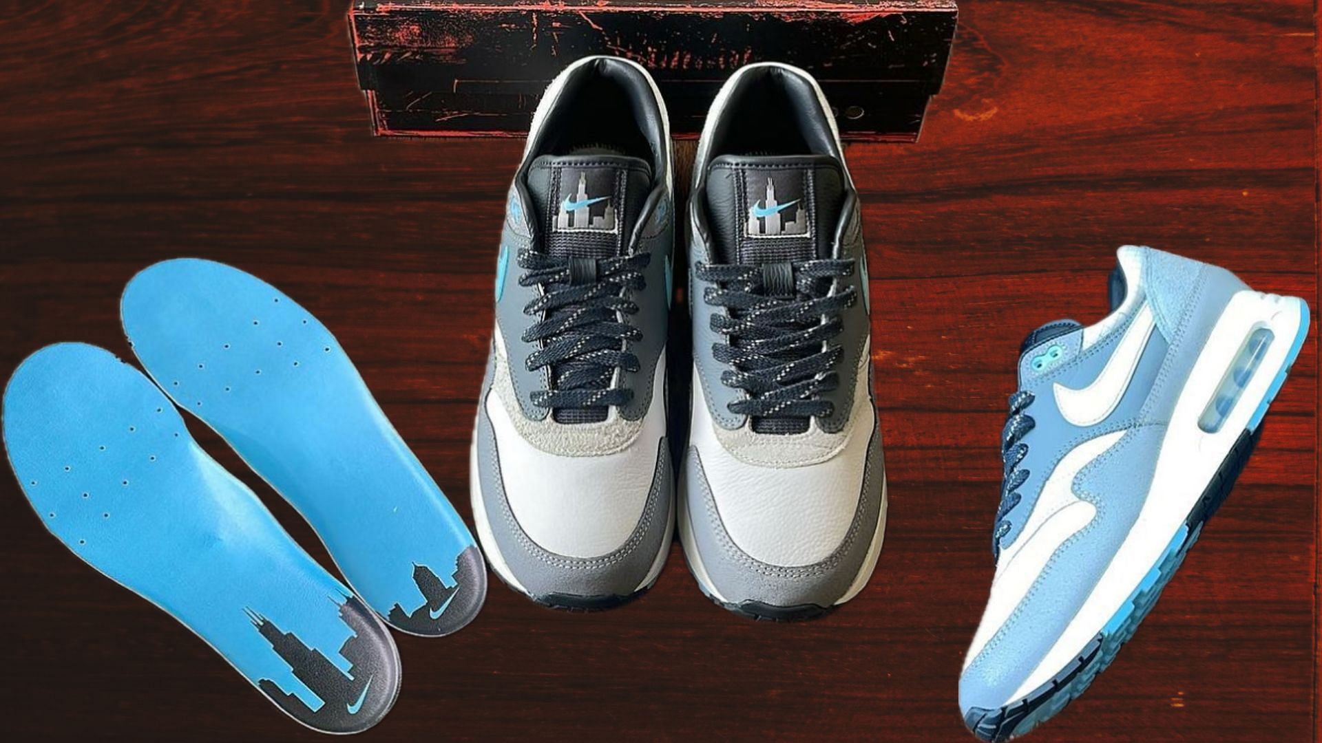 Nike Air Max 1 &ldquo;Chicago&rdquo; shoes (Image via Instagram/@cheddar2345)