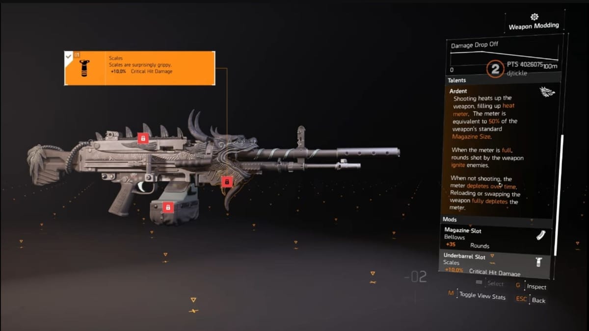 The Division 2 Iron Lung Exotic LMG How to get, talents, and more