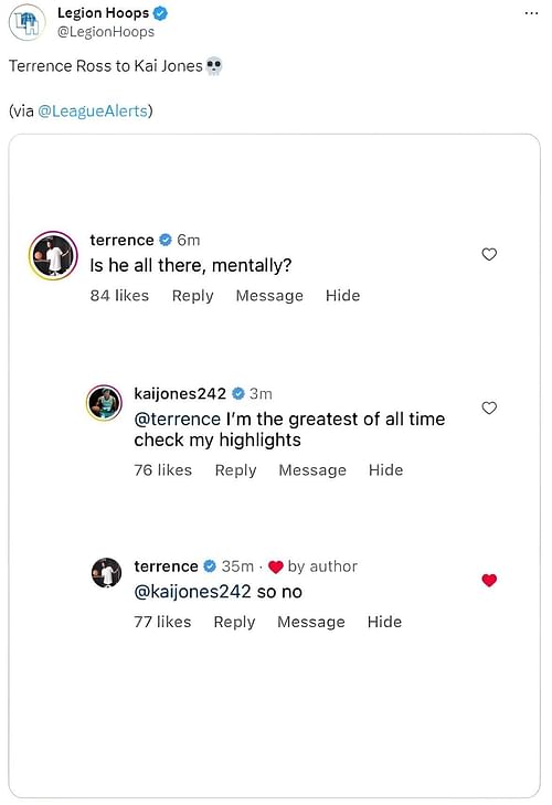 Terrence Ross calls out Jones