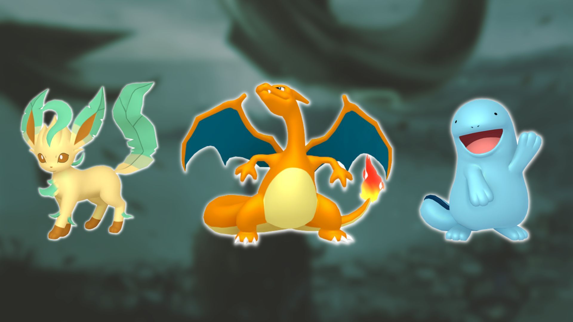 Leafeon, Shadow Charizard, Quagsire (Image via TPC)