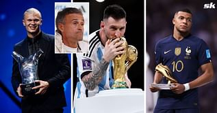 “I don’t know” – Luis Enrique appears annoyed when asked about 2023 Ballon d’Or race involving Lionel Messi, Erling Haaland and Kylian Mbappe