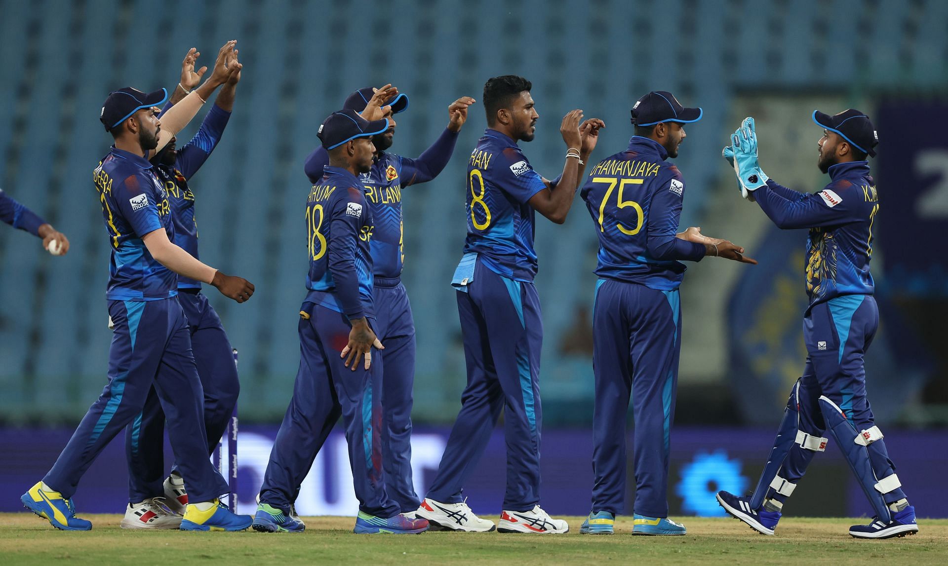 Sri Lanka players celebrating [Getty Images].