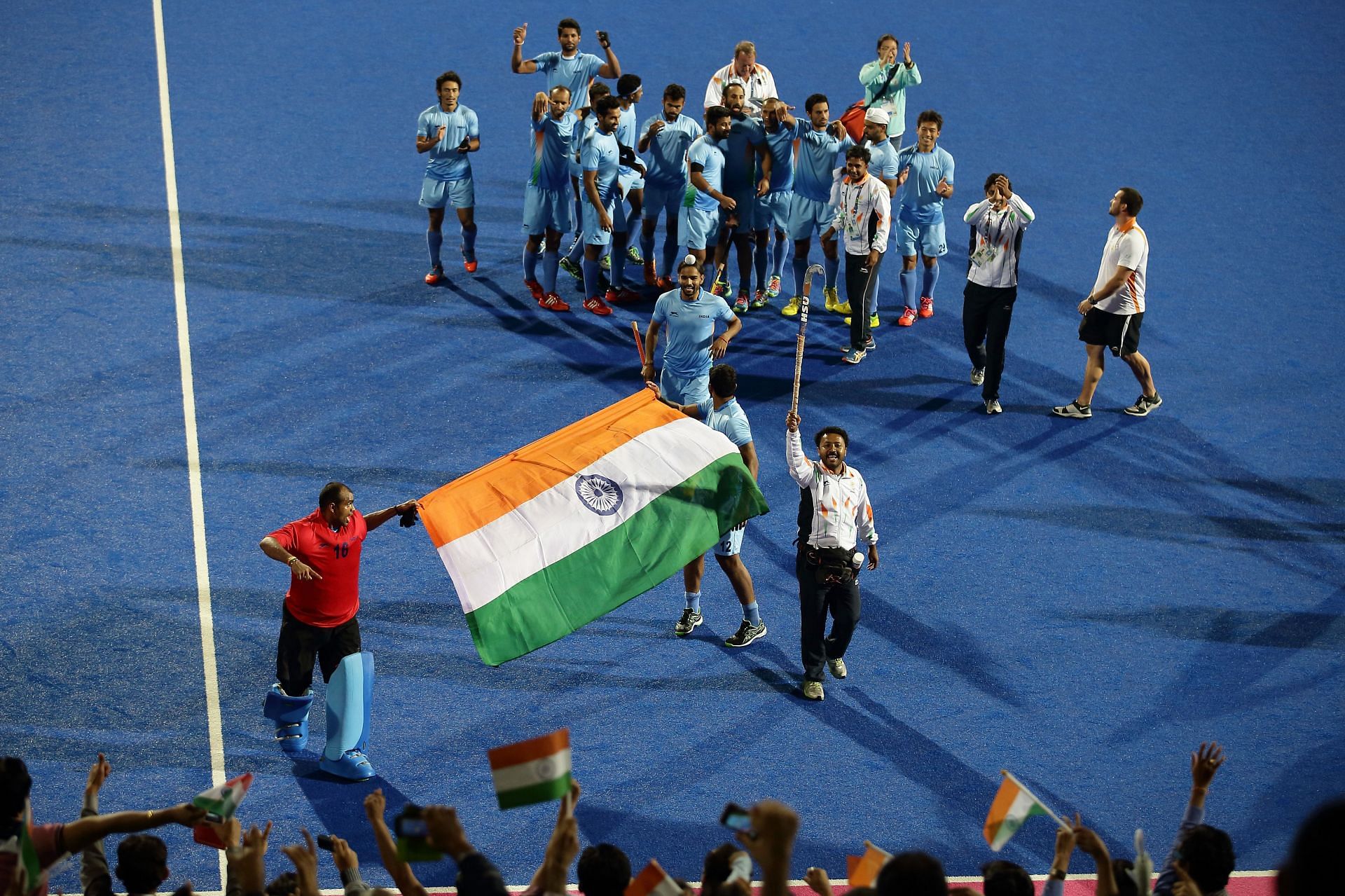 Scenes of jubilation at the 2014 Asian Games after India win hockey gold
