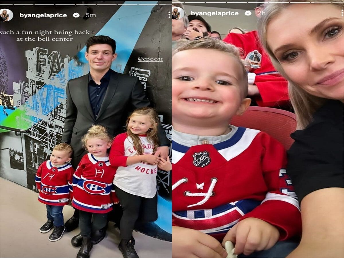 Carey Price and family attend the Montreal Canadiens home opener