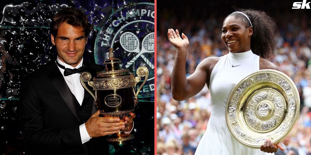 Roger Federer (L) and Serena Williams (R)