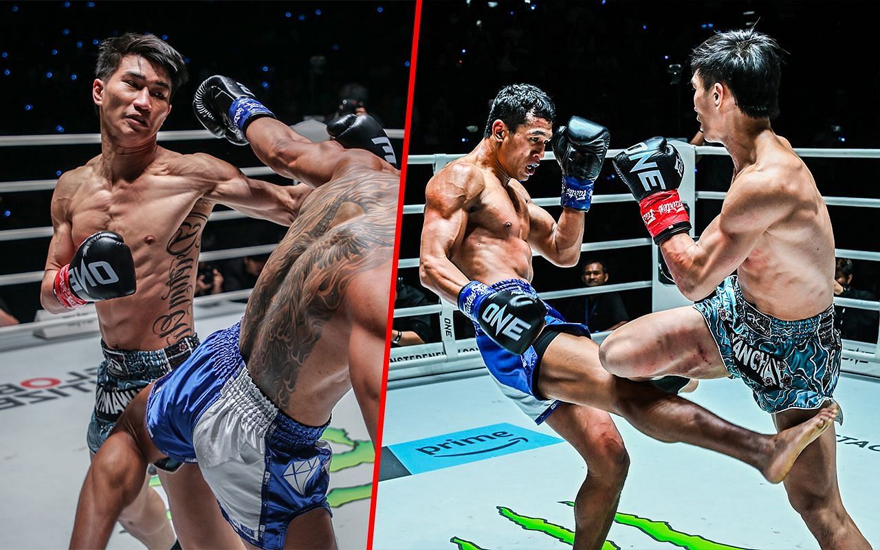 Tawanchai PK Saenchai in action against Jo Nattawut -- Photo by ONE Championship