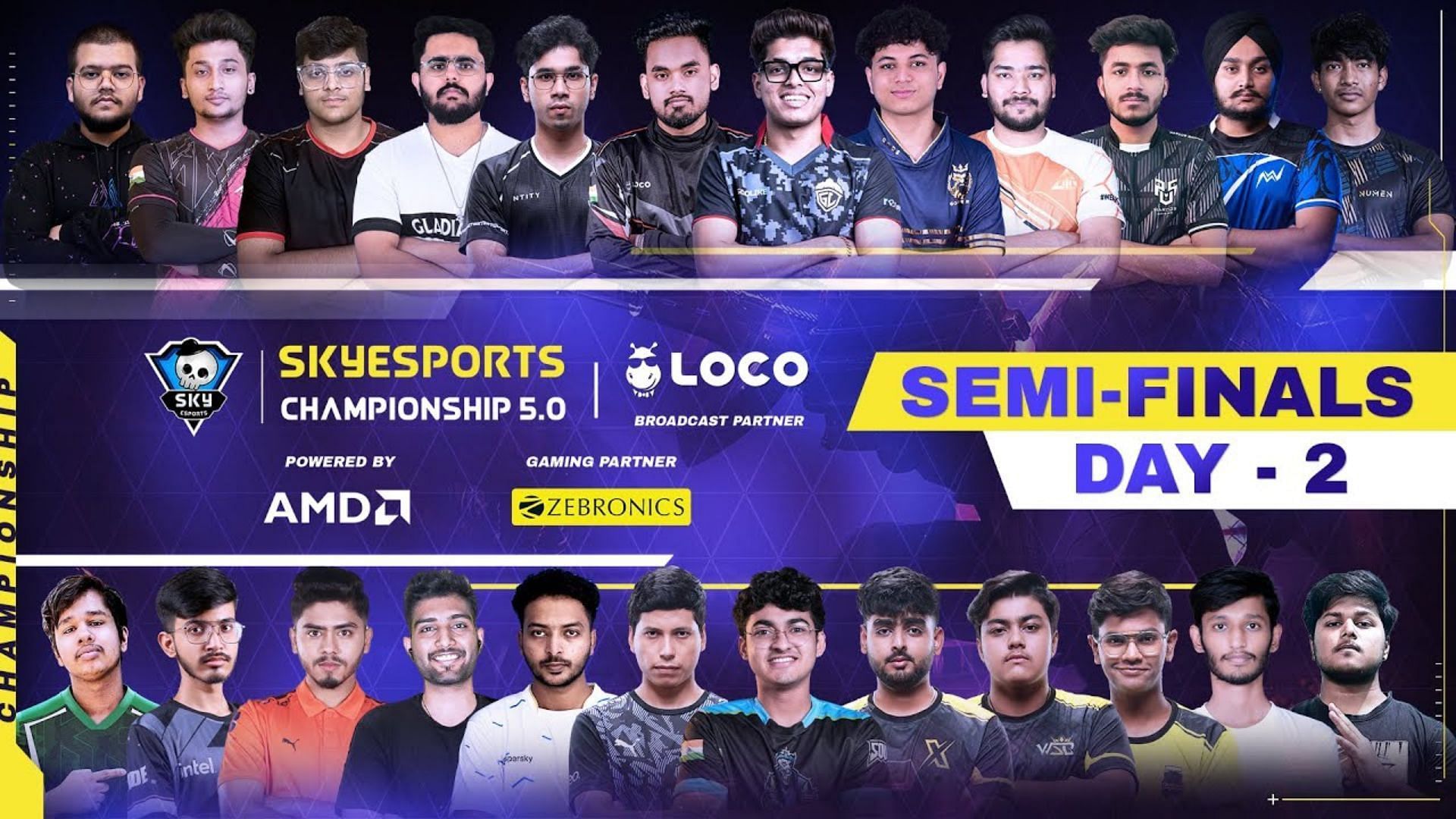 Day 2 of Skyesports Championship Semifinals was conducted on October 18 (Image via Skyesports)