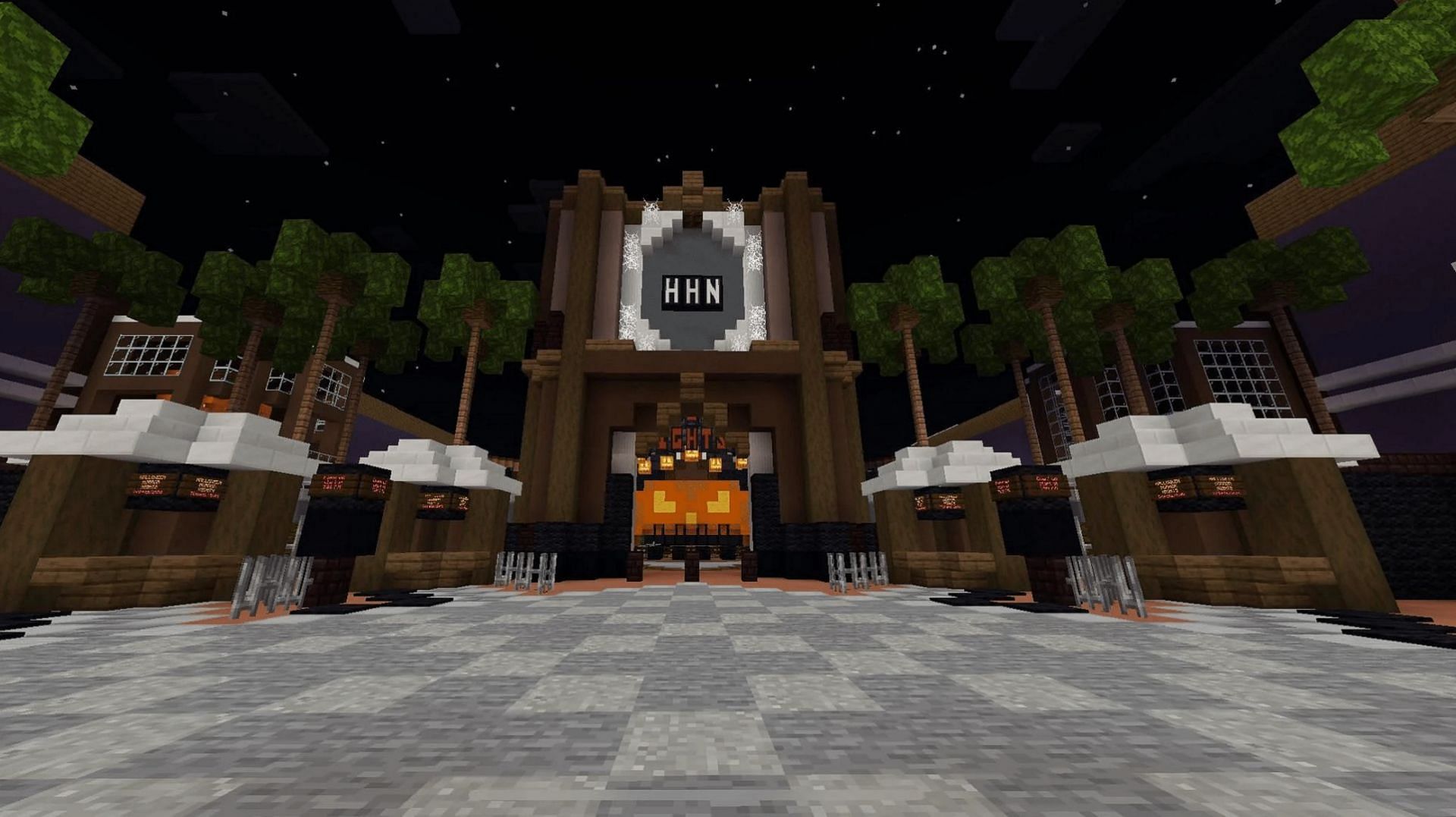 Halloween Horror Nights pourrait constituer une carte Minecraft assez amusante (Image via HorrorNightsMC/Reddit)