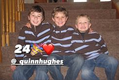 Jack Hughes marks older brother Quinn Hughes' birthday with adorable childhood picture