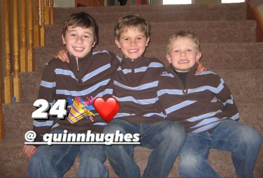 Jack Hughes marks older brother Quinn Hughes’ birthday with adorable