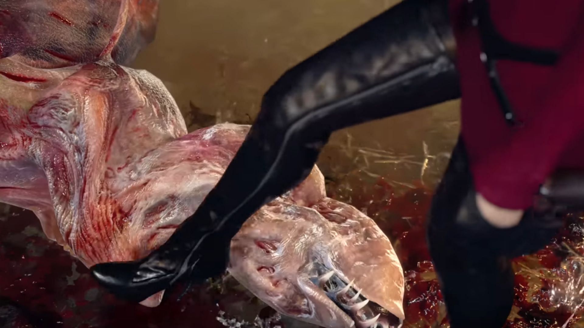 Ada kills El Gigante in Resident Evil 4 Separate Ways DLC (Image via Capcom)