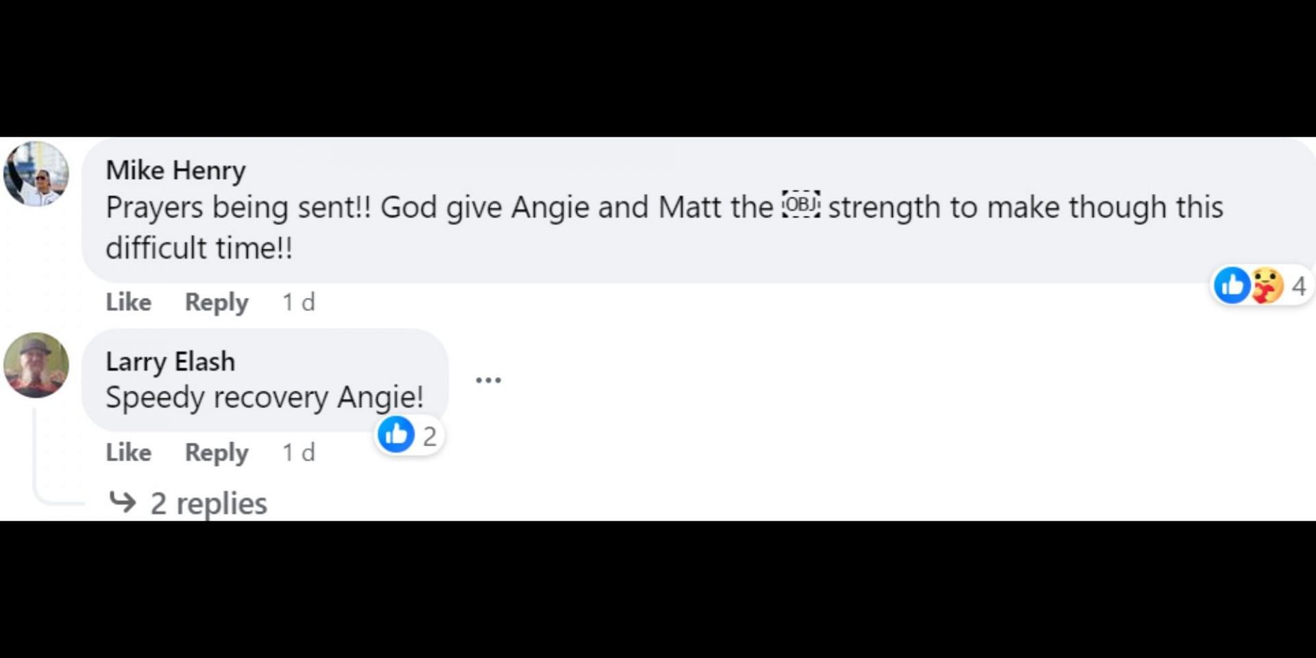 Fans send their prayers for Angie and wish for her speedy recovery. (Image via Facebook/@angiesmithracing)