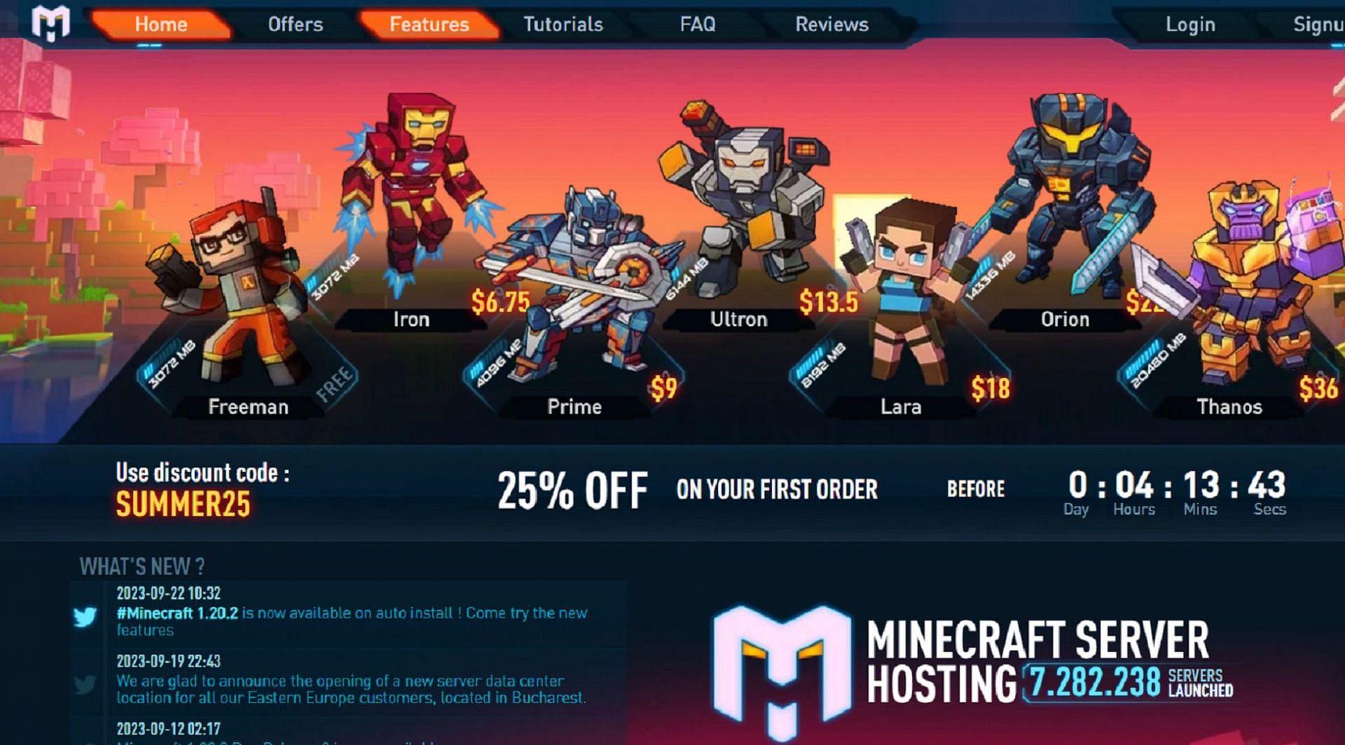 Minecraft Hosting Pro offers solid deals and plenty of server features (Image via Minecraft Hosting Pro)
