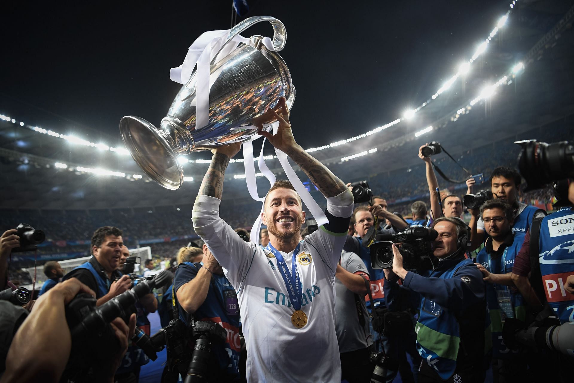 Sergio Ramos won five UEFA Champions Leagues with Los Blancos.
