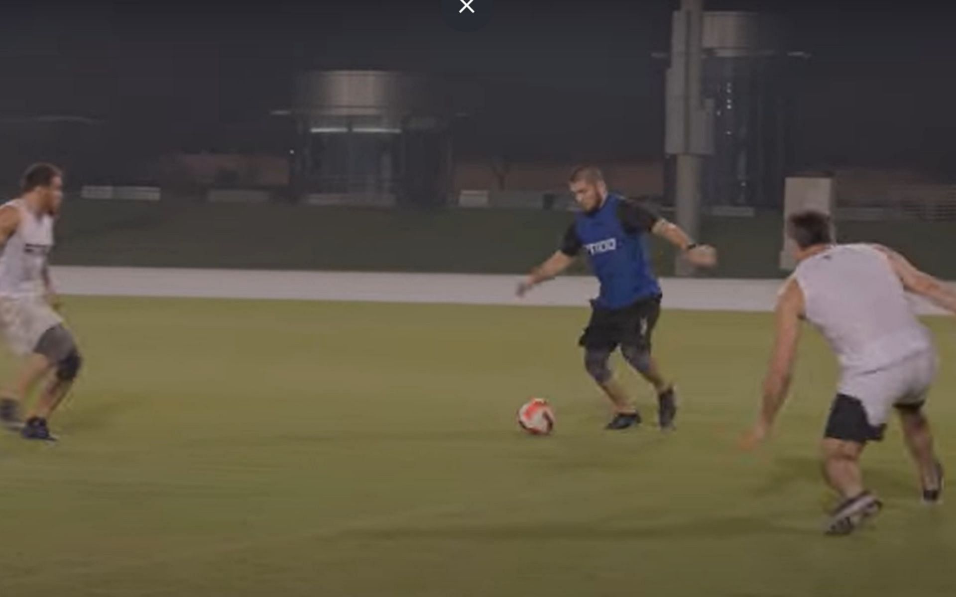 Khabib Nurmagomedov playing soccer