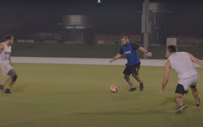 Khabib Nurmagomedov victorious in football match, wins $10,000 on UFC 294 Embedded episode