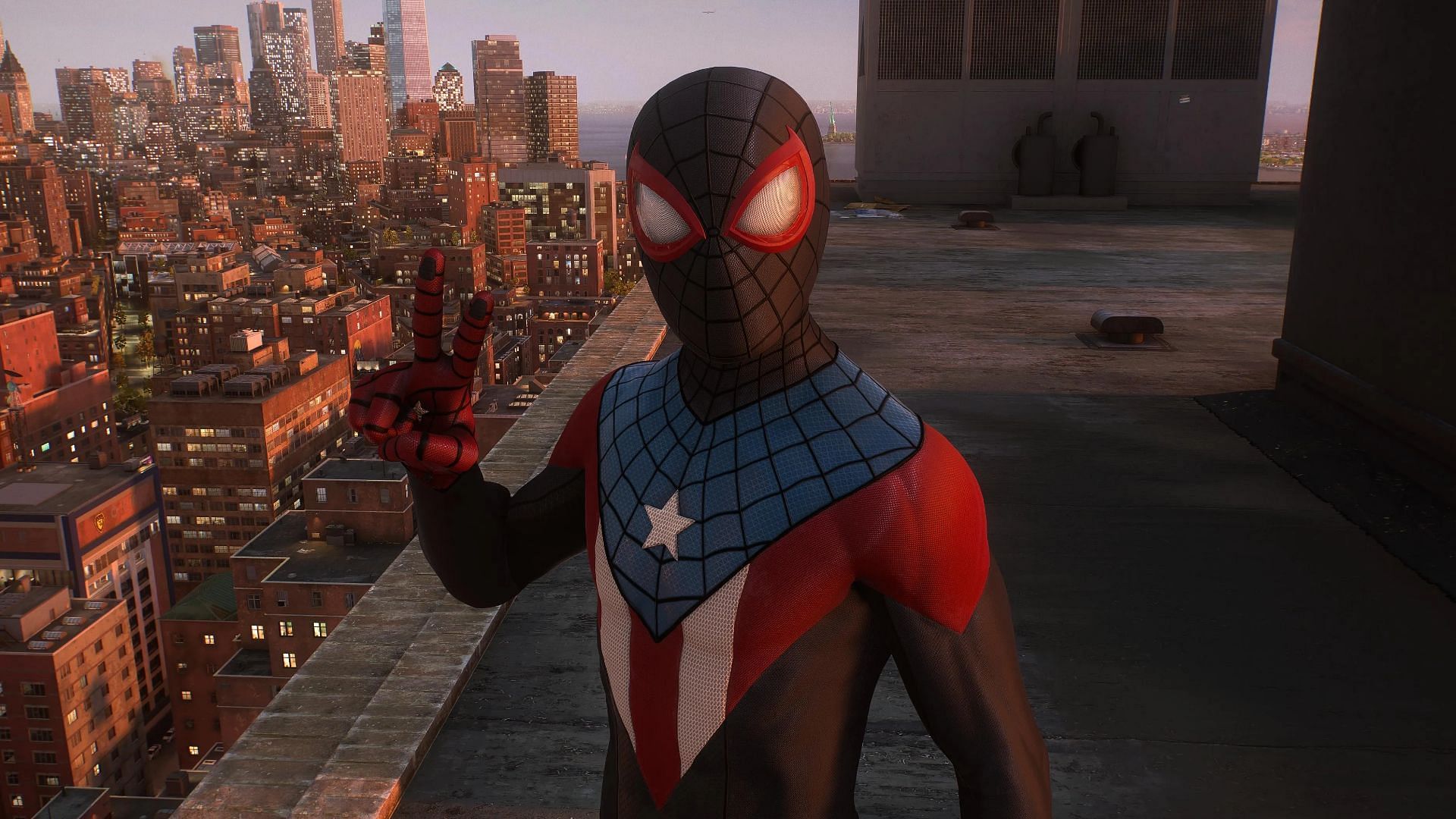 This suit celebrates Miles&#039; roots (Image via Insomniac Games)