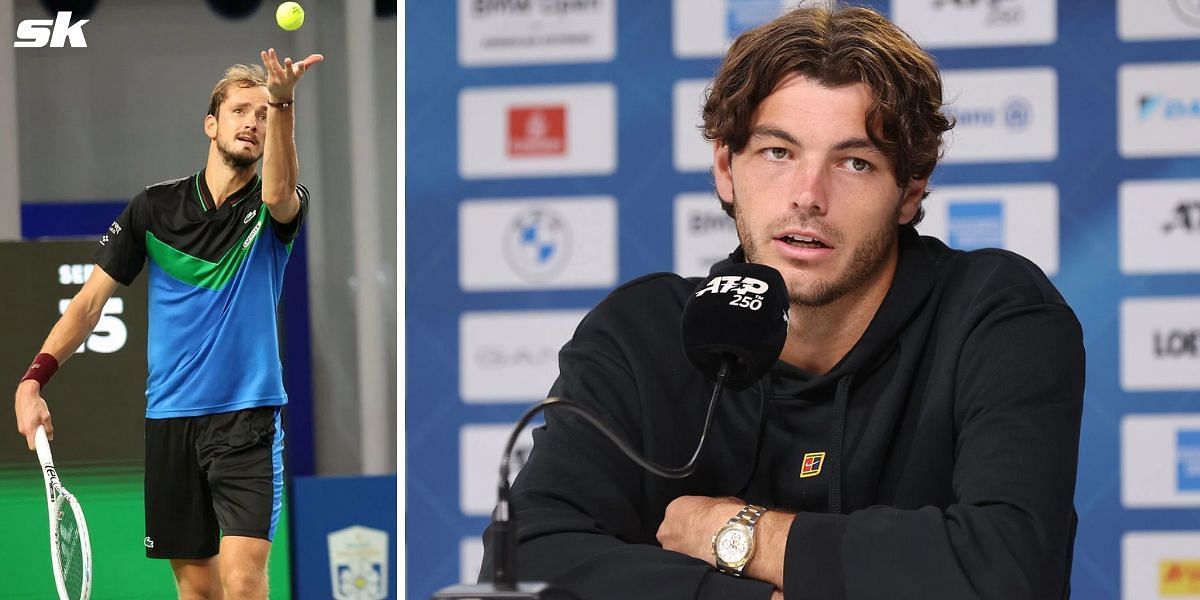 Daniil Medvedev (L) and Taylor Fritz