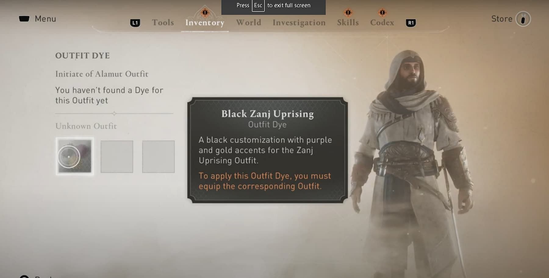 The Black Zanj Uprising Outfit Dye will be rewarded to you upon solving this Assassin&#039;s Creed Mirage enigma (Image via Ubisoft)