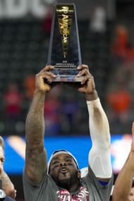 Adolis Garcia was named the ALCS MVP after becoming the player with the most RBIs scored in a postseason series in baseball history (15).