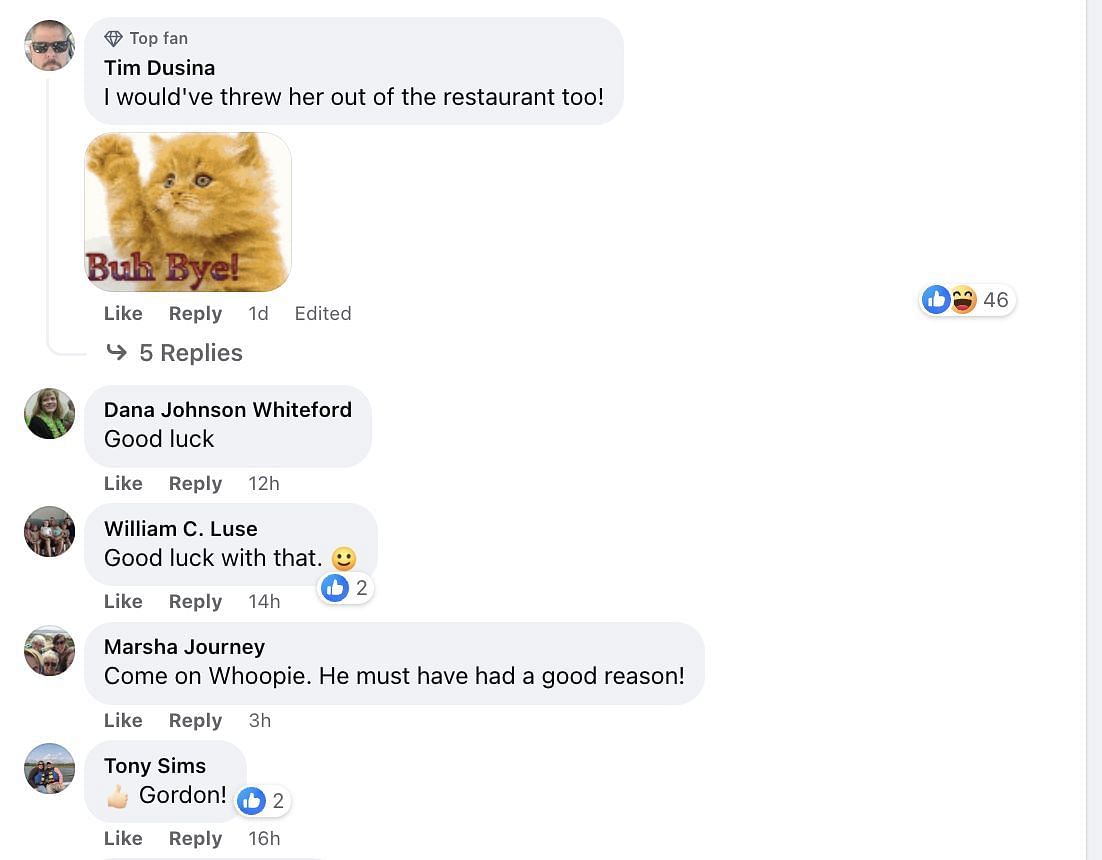 Social media users share reactions as fake news about Goldberg being thrown out from Gordon&#039;s restaurant goes viral. (Image via Spacexmedia)