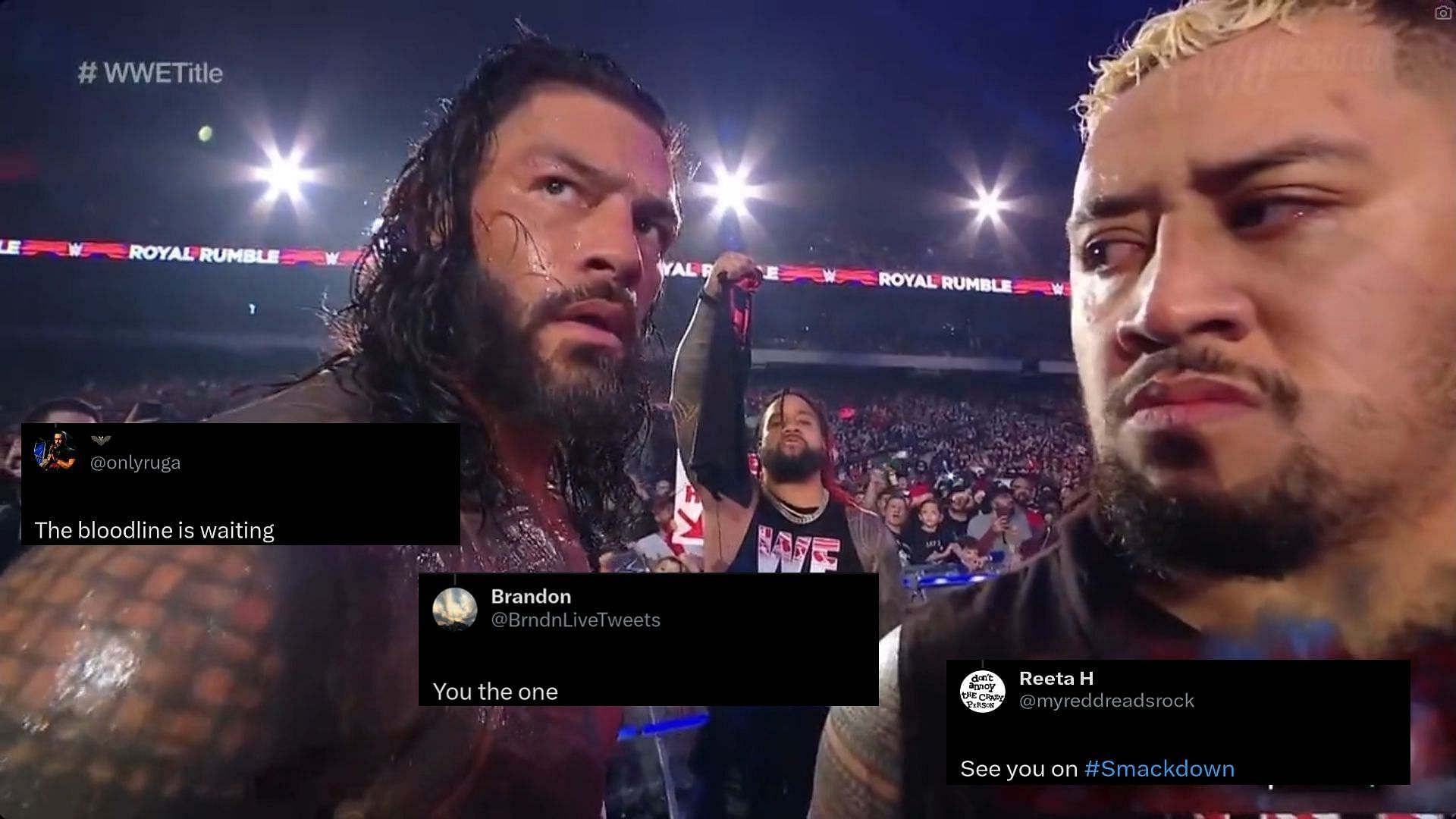 Roman Reigns, Jimmy Uso and Solo Sikoa are curently in the Bloodline!