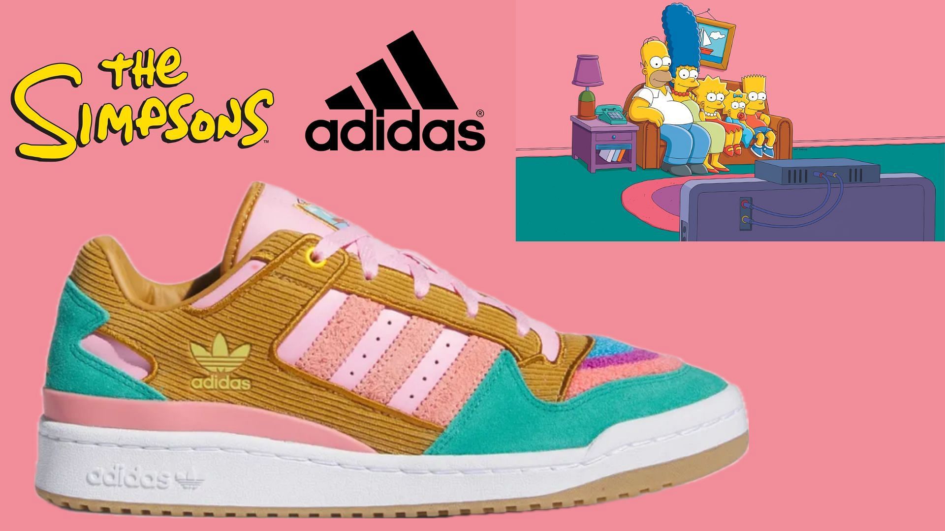 The Simpsons x Adidas Forum Low shoes (Image via Adidas)