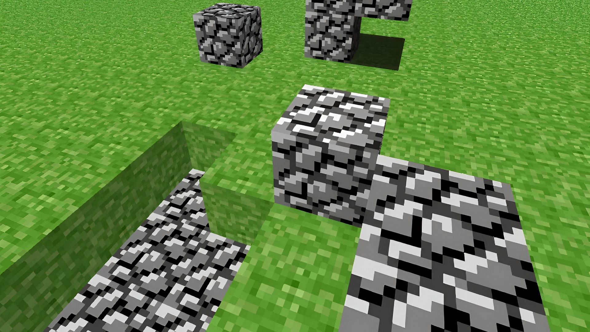 Cobblestone had a much more contrast-heavy design in the game&#039;s earliest days (Image via Mojang)