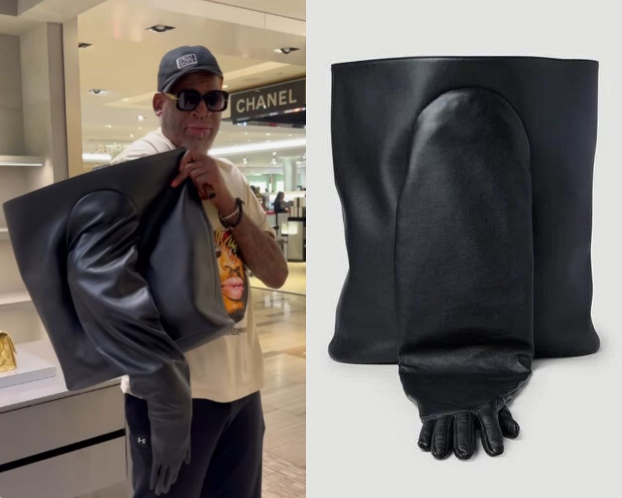 Dennis Rodman purchases an expensive Balenciaga bag