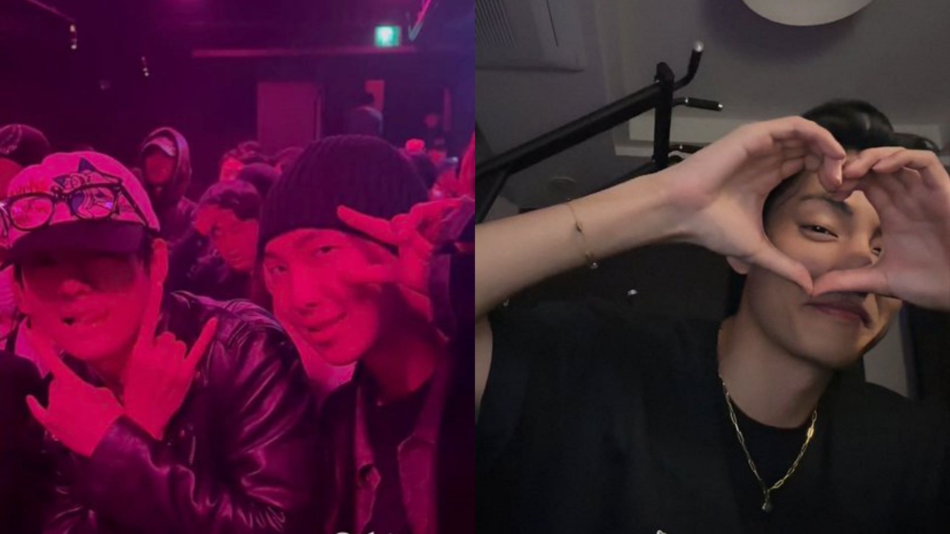 BTS&#039; V reacts to RM&#039;s cheeky comments on his Wevese live (Image via Twitter/@babyvear_)