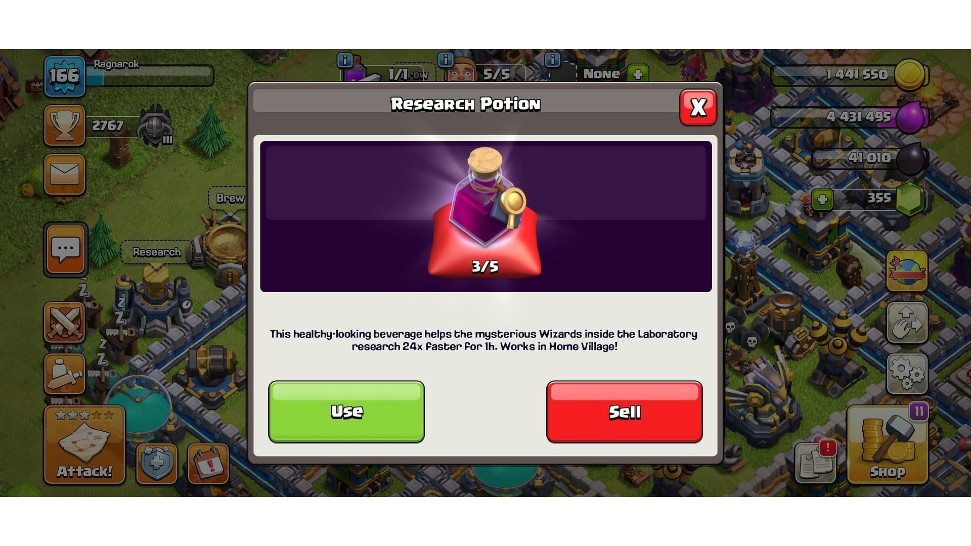 Research Potion (Image via Supercell)