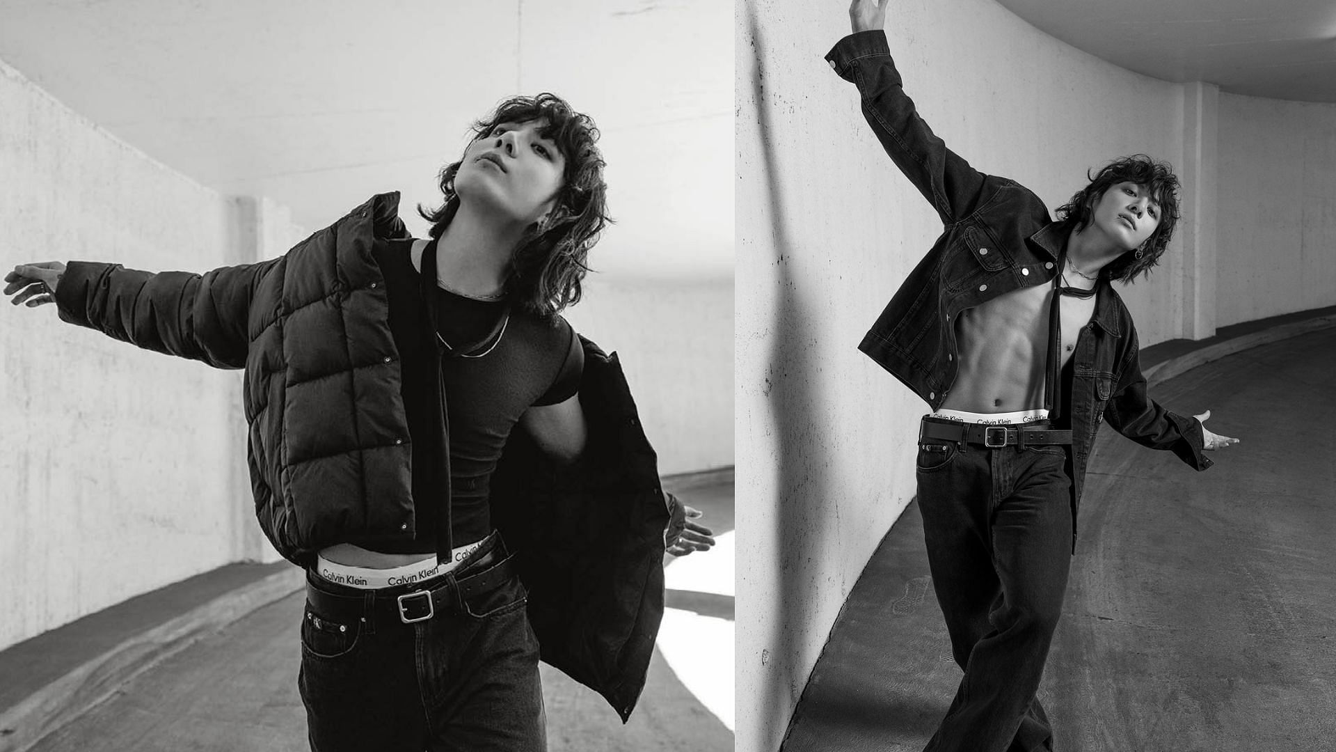 With his hair a few inches longer and confidence unparalleled, Jungkook led this Calvin Klein campaign with utter panache, whether he was wearing an undershirt under his fall jackets or not. (Images via X/ @CalvinKlein)