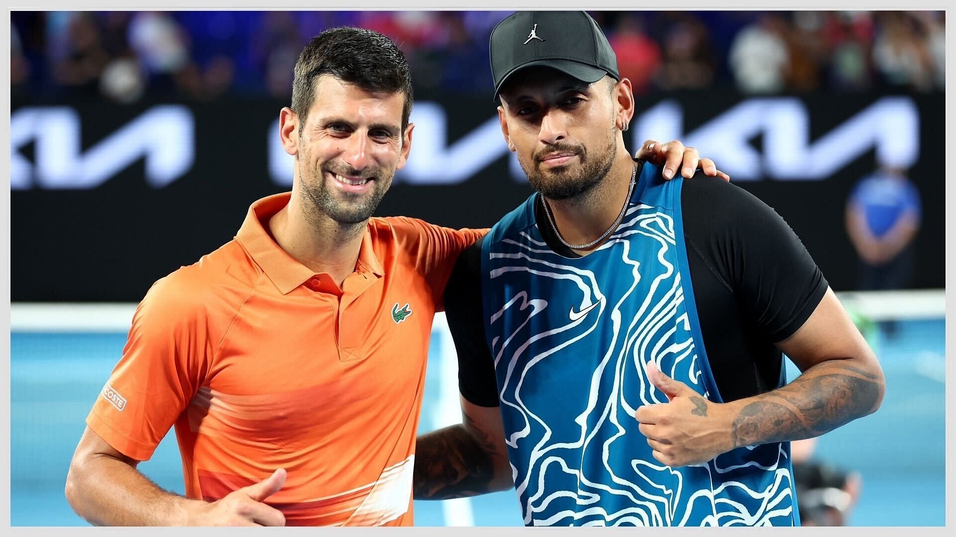 Novak Djokovic and Nick Kyrgios