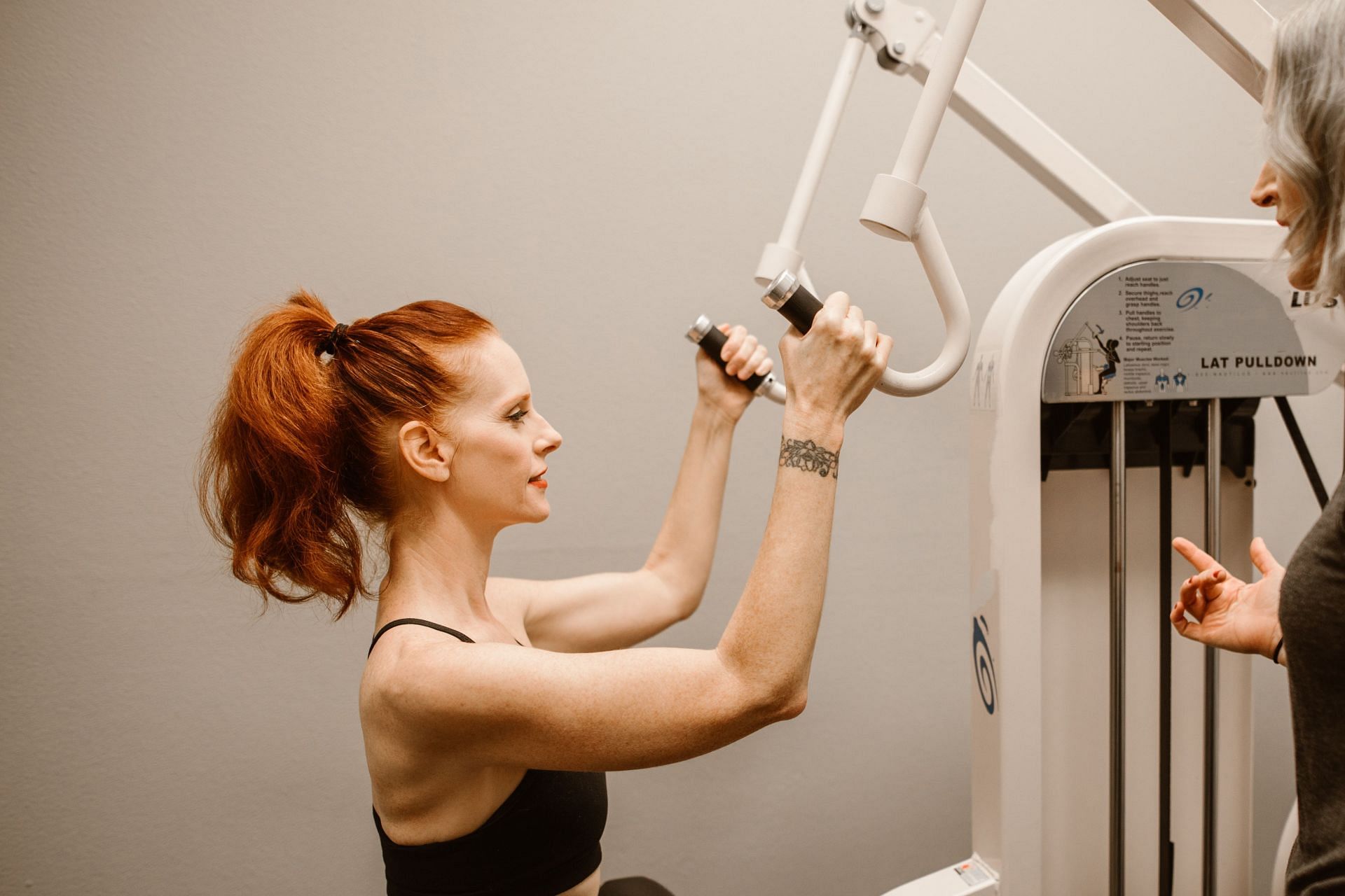 Lat pulldown cable workout. (Image credits: Pexels/ Rdne stock project)