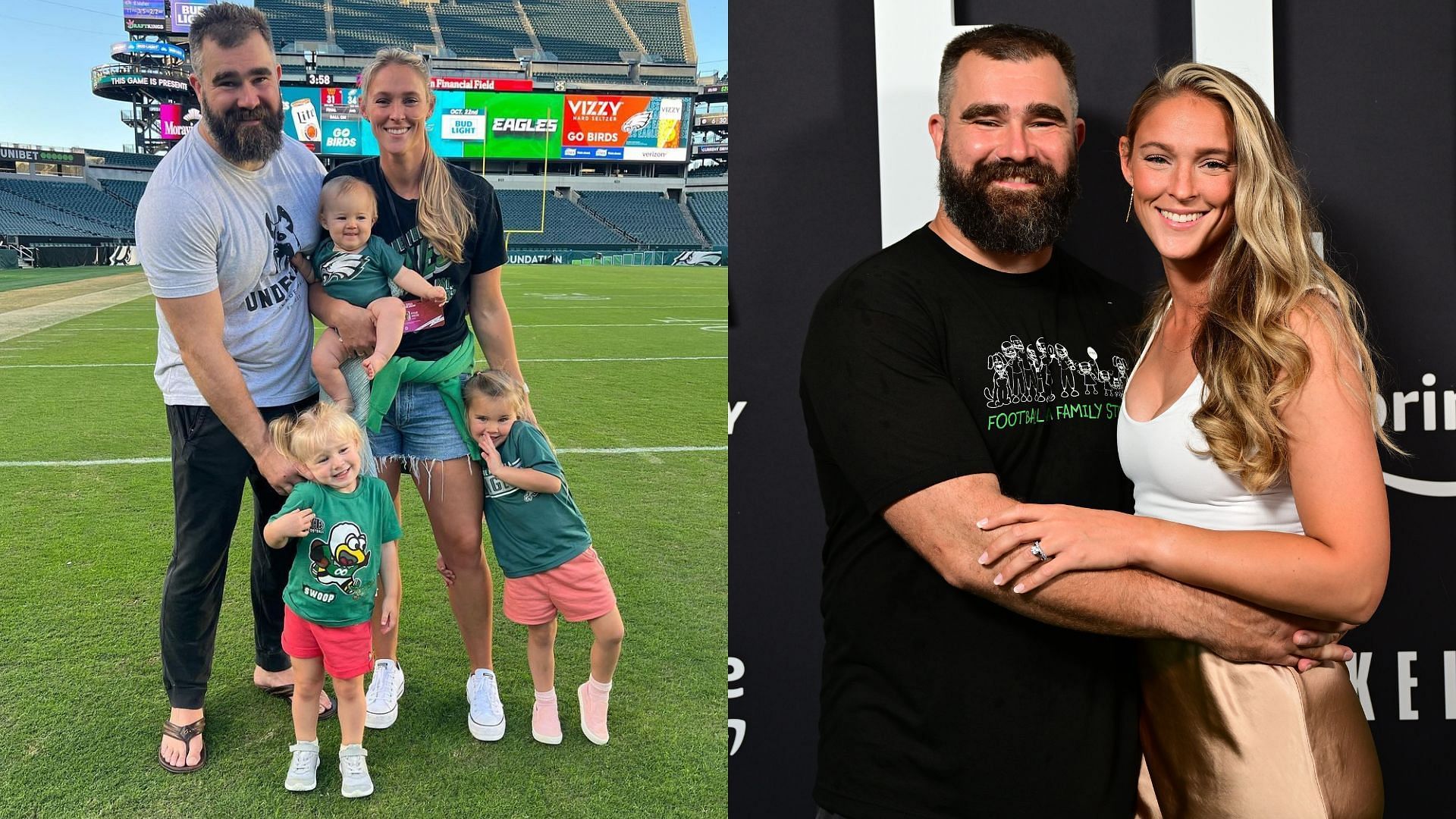 Kylie Kelce shares adorable pictures of her family on game-day.