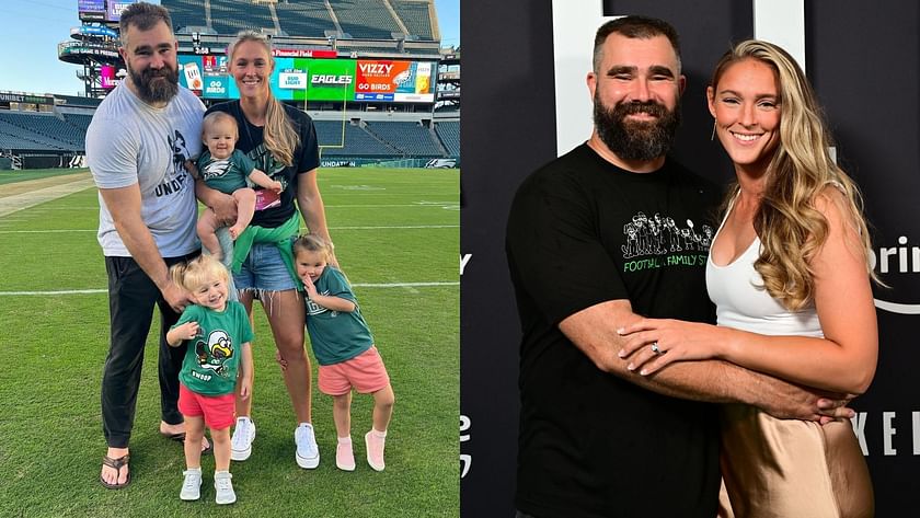 IN PHOTOS: Jason Kelce and wife Kylie celebrate daughter Bennie's first NFL  game with Eagles win vs Rams