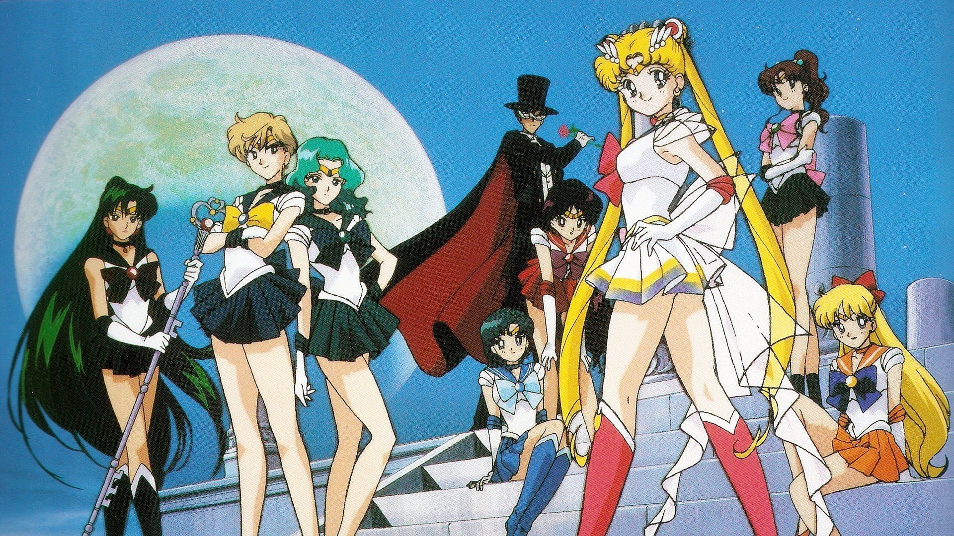 The cast of the Sailor Moon series as shown in anime (Image via Studio Toei Animation)