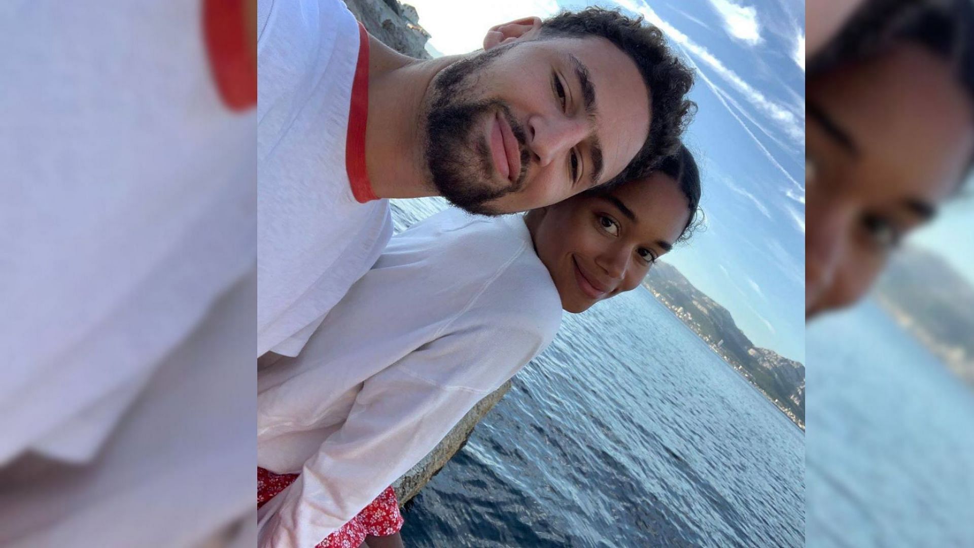 Klay Thompson and Laura Harrier