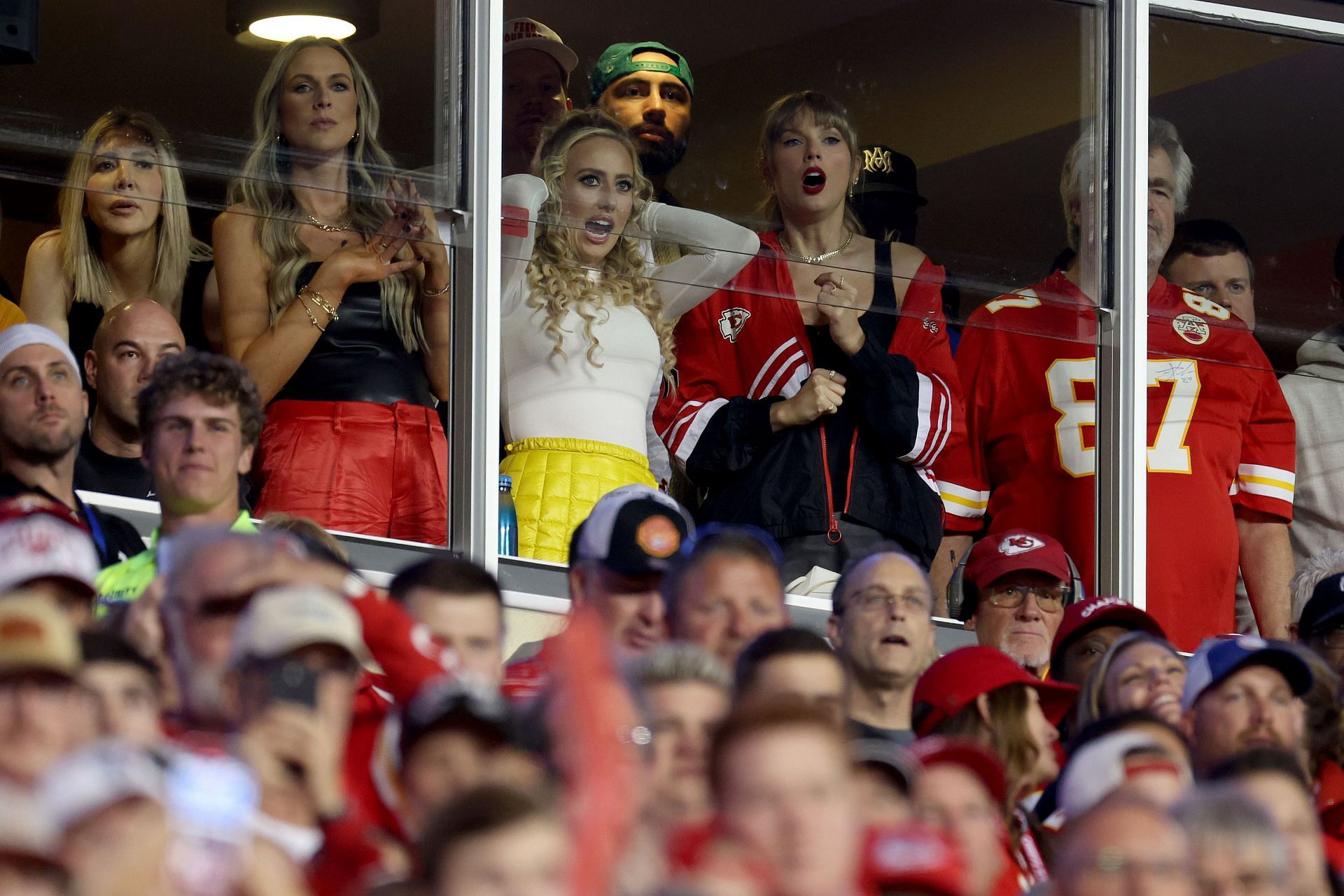 Taylor Swift and Brittany Mahomes at Denver Broncos v Kansas City Chiefs